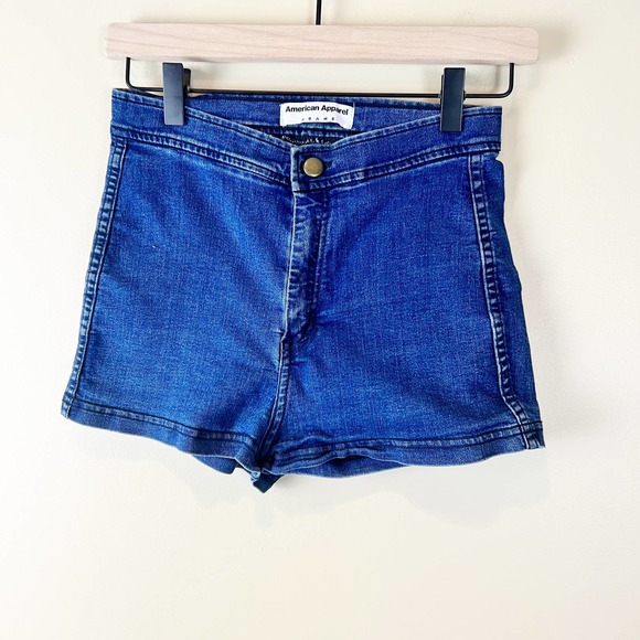 American Apparel Pants - American Apparel High Waisted Denim Shorts Sz Small